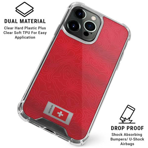 Switzerland Soccer Flag iPhone 16 Pro Max Clear Case