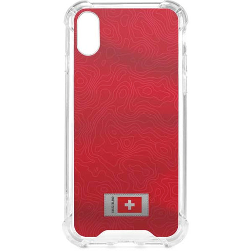 Switzerland Soccer Flag iPhone XS Clear Case