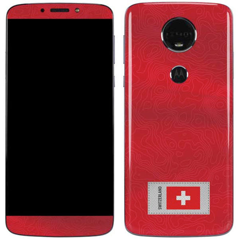 Switzerland Soccer Flag Moto E5 Plus Skin