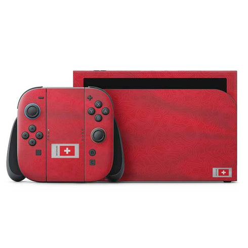 Switzerland Soccer Flag Nintendo Switch 2 (2025) with Joy-Con Skin