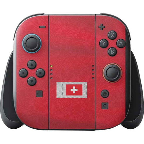 Switzerland Soccer Flag Nintendo Switch 2 (2025) with Joy-Con Skin