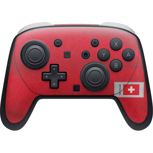 Switzerland Soccer Flag Nintendo Switch 2 (2025) Pro Controller Skin