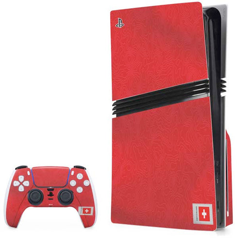 Switzerland Soccer Flag PS5 Pro Disk Bundle Skin