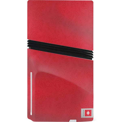 Switzerland Soccer Flag PS5 Pro Disk Console Skin