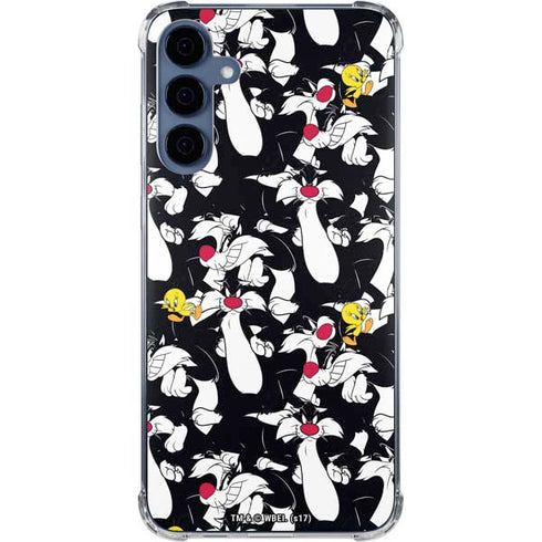 Looney Tunes Sylvester and Tweety Super Sized Galaxy A55 5G Clear Case