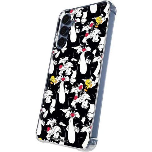 Looney Tunes Sylvester and Tweety Super Sized Galaxy A55 5G Clear Case