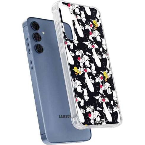 Looney Tunes Sylvester and Tweety Super Sized Galaxy A55 5G Clear Case