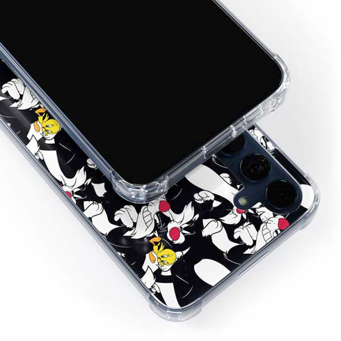Looney Tunes Sylvester and Tweety Super Sized Galaxy A55 5G Clear Case
