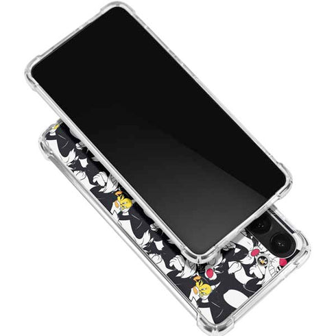Looney Tunes Sylvester and Tweety Super Sized Galaxy S24 FE Clear Case