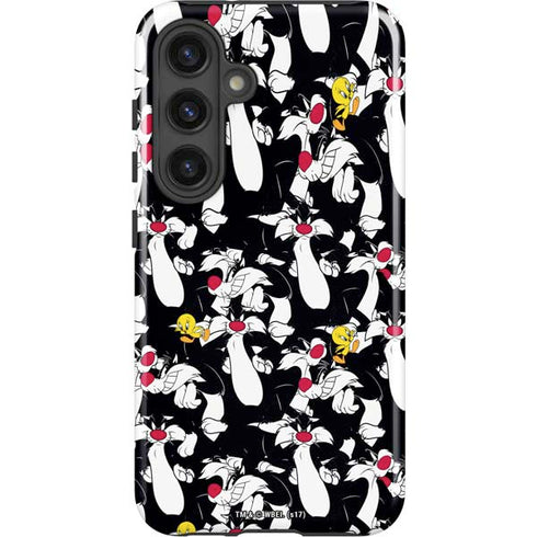 Looney Tunes Sylvester and Tweety Super Sized Galaxy S25 Impact Case