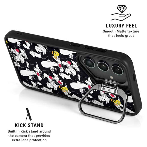 Looney Tunes Sylvester and Tweety Super Sized Galaxy S24 Plus Kickstand Case