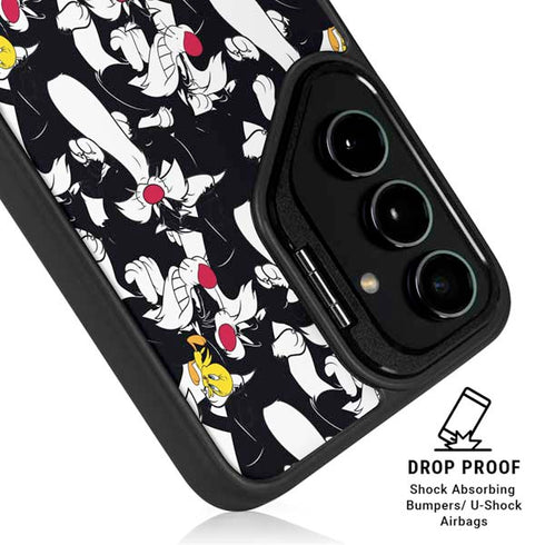 Looney Tunes Sylvester and Tweety Super Sized Galaxy S24 Plus Kickstand Case