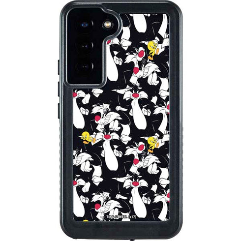 Looney Tunes Sylvester and Tweety Super Sized Galaxy S24 Plus Waterproof Case