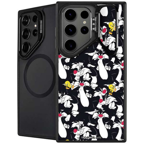 Looney Tunes Sylvester and Tweety Super Sized Galaxy S25 Ultra Kickstand Case