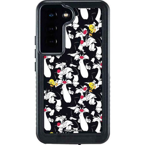 Looney Tunes Sylvester and Tweety Super Sized Galaxy S24 Waterproof Case