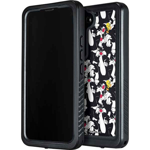 Looney Tunes Sylvester and Tweety Super Sized Galaxy S24 Waterproof Case
