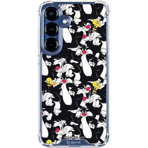 Looney Tunes Sylvester and Tweety Super Sized Galaxy S25 Clear Case
