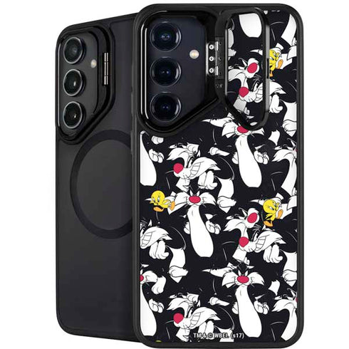 Looney Tunes Sylvester and Tweety Super Sized Galaxy S25 FE Kickstand Case