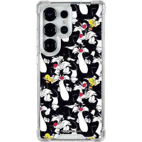 Looney Tunes Sylvester and Tweety Super Sized Galaxy S25 Ultra Clear Case