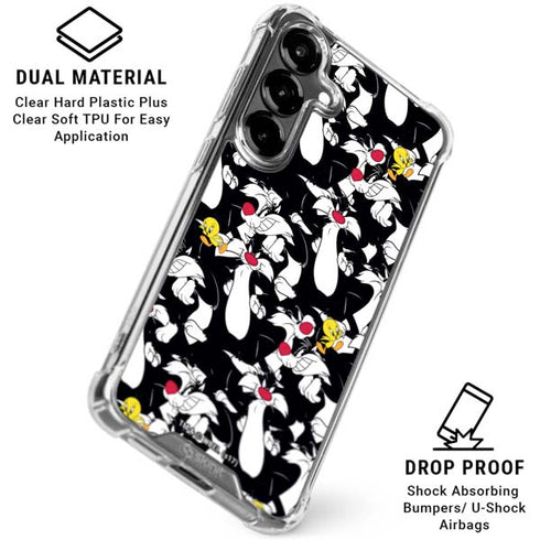 Looney Tunes Sylvester and Tweety Super Sized Galaxy S26 Clear Case