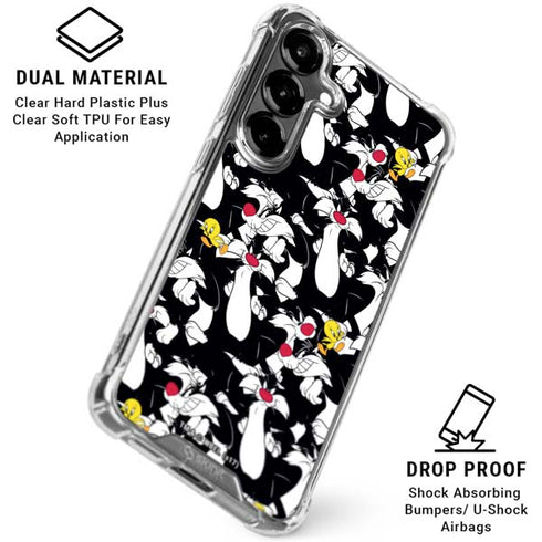 Looney Tunes Sylvester and Tweety Super Sized Galaxy S26 Plus Clear Case