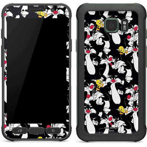 Looney Tunes Sylvester and Tweety Super Sized Galaxy S7 Active Skin