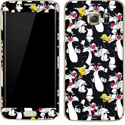 Looney Tunes Sylvester and Tweety Super Sized Galaxy S7 Edge Skin