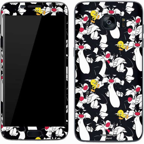 Looney Tunes Sylvester and Tweety Super Sized Galaxy S7 Skin