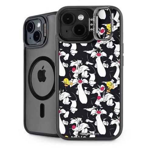 Looney Tunes Sylvester and Tweety Super Sized iPhone 14 Plus Kickstand Case