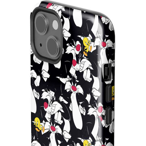 Looney Tunes Sylvester and Tweety Super Sized iPhone 15 Impact Case