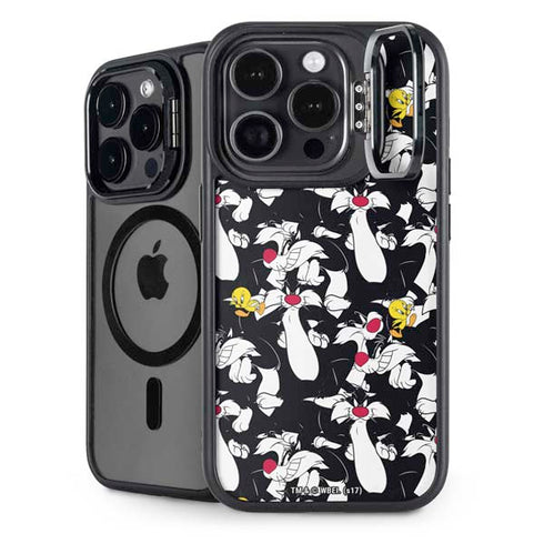 Looney Tunes Sylvester and Tweety Super Sized iPhone 15 Pro Max Kickstand Case