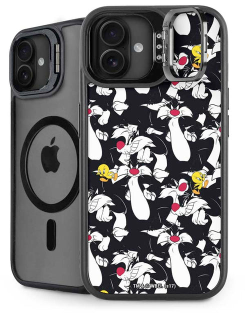 Looney Tunes Sylvester and Tweety Super Sized iPhone 16 Kickstand Case