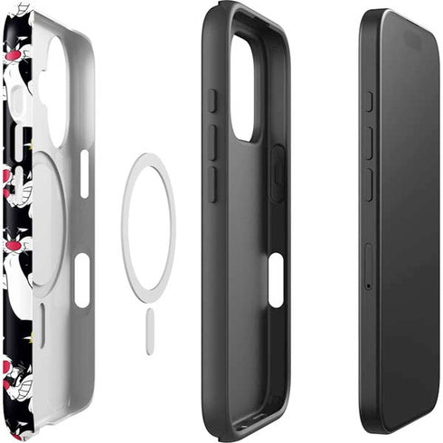 Looney Tunes Sylvester and Tweety Super Sized iPhone 16 Magsafe Impact Case