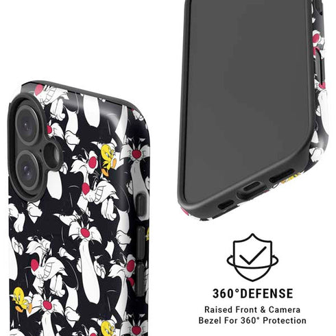 Looney Tunes Sylvester and Tweety Super Sized iPhone 16 Magsafe Impact Case