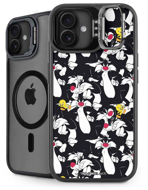 Looney Tunes Sylvester and Tweety Super Sized iPhone 16 Plus Kickstand Case