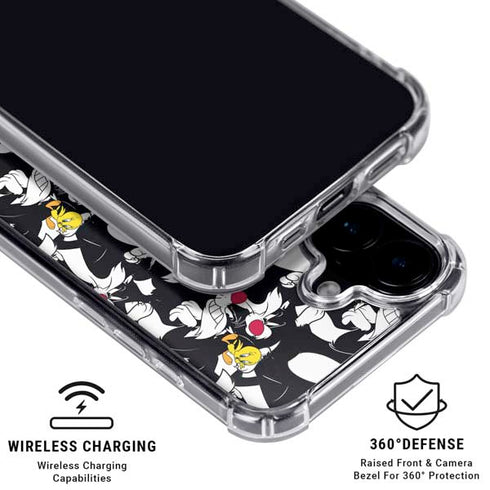 Looney Tunes Sylvester and Tweety Super Sized iPhone 16 Plus MagSafe Case