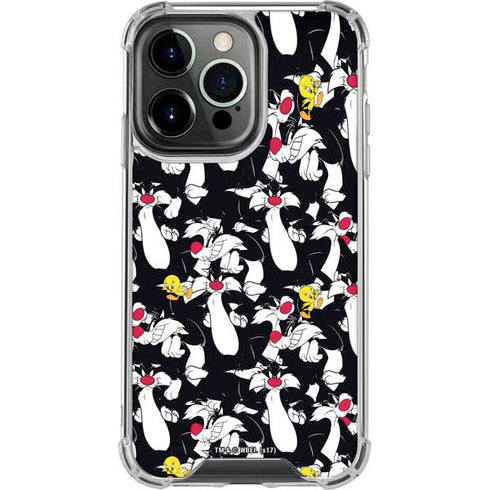 Looney Tunes Sylvester and Tweety Super Sized iPhone 16 Pro Clear Case