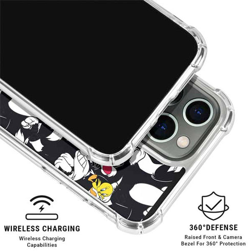 Looney Tunes Sylvester and Tweety Super Sized iPhone 16 Pro Clear Case