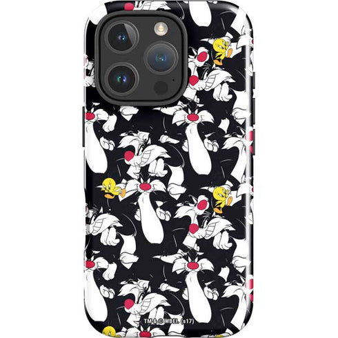 Looney Tunes Sylvester and Tweety Super Sized iPhone 16 Pro Impact Case