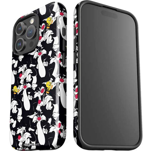 Looney Tunes Sylvester and Tweety Super Sized iPhone 16 Pro Impact Case