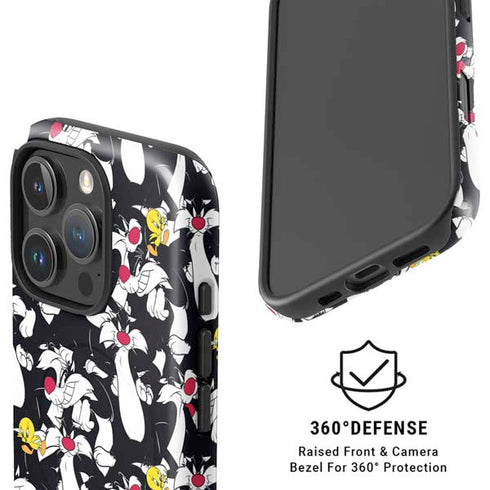 Looney Tunes Sylvester and Tweety Super Sized iPhone 16 Pro Magsafe Impact Case