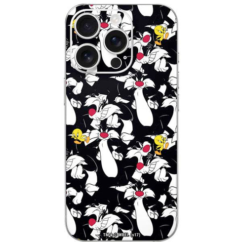 Looney Tunes Sylvester and Tweety Super Sized iPhone 16 Pro Skin