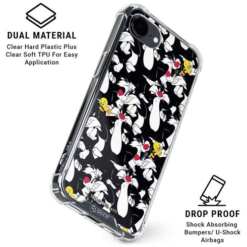 Looney Tunes Sylvester and Tweety Super Sized iPhone 16e Clear Case