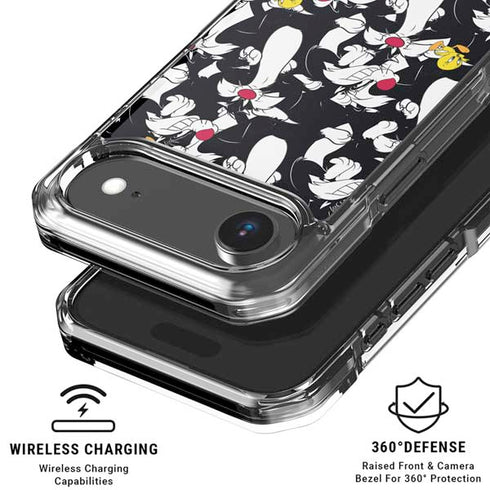 Looney Tunes Sylvester and Tweety Super Sized iPhone 17 Air Clear Case