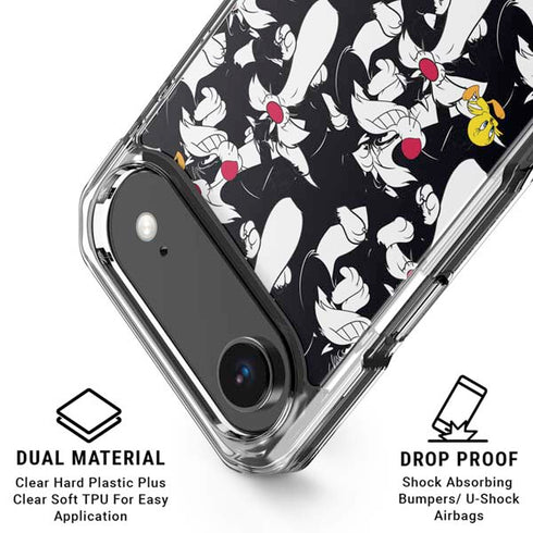 Looney Tunes Sylvester and Tweety Super Sized iPhone 17 Air Clear Case