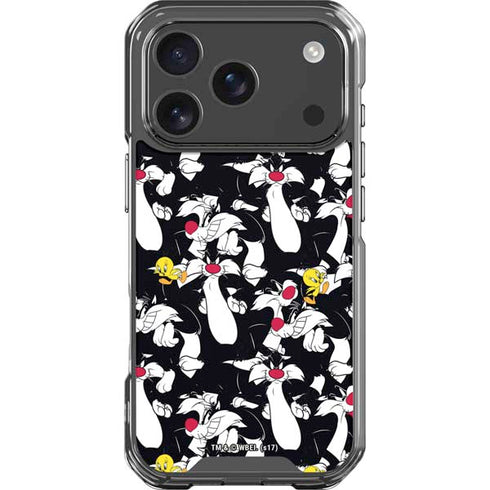 Looney Tunes Sylvester and Tweety Super Sized iPhone 17 Pro Clear Case