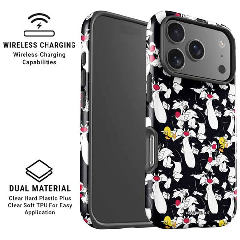 Looney Tunes Sylvester and Tweety Super Sized iPhone 17 Pro Magsafe Impact Case