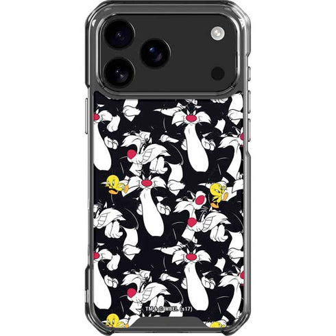 Looney Tunes Sylvester and Tweety Super Sized iPhone 17 Pro Max Clear Case