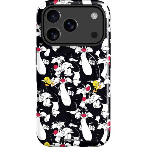Looney Tunes Sylvester and Tweety Super Sized iPhone 17 Pro Max Magsafe Impact Case