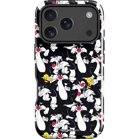Looney Tunes Sylvester and Tweety Super Sized iPhone 18 Pro Impact Case